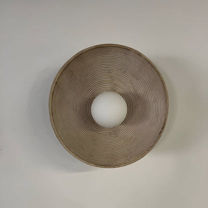 Round Glass Resin Wall Sconce White LED Fixture Bedroom Hallway Living Room Soft Glow Minimalist Mount Ambient Light for Home