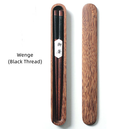 Premium Walnut Utensils for Asian Cuisine & Ramen Bowls – Artisan Wood Dining Tools with Presentation Case