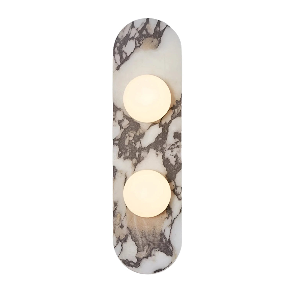 Sculptural Stone & Glass Sconce Light with Warm LED Glow for Hallway Living Room Bedroom Entryway Interior Accent Lighting Modern Minimalist