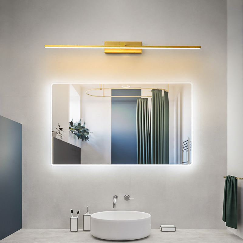Hexagonal LED Vanity Light for Bathroom Mirror – Modern Linear Wall Mount Fixture in Gold, Black or White