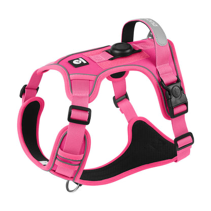 Adjustable Anti-Pull Dog Vest with Front Clip and Reflective Trim for Small to Large Breeds