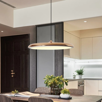 Slimline LED Disc Ceiling Light 10 in Black Metal Acrylic for Kitchen Island Dining Table Contemporary Scandinavian Minimalist Suspended Fix