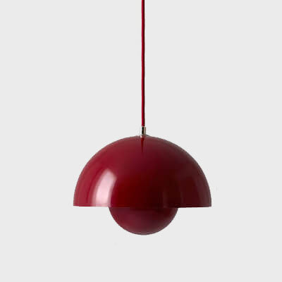 Half-Dome Metal Pendant Light – Scandinavian Minimalist Hanging Ceiling Fixture for Dining Room, Kitchen Island & Living Room