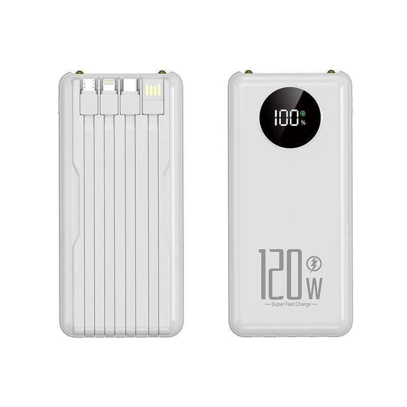 Batería externa | Cargador portátil de alto rendimiento con gestión inteligente de cables | Diseño ultrafino para mayor comodidad en movimiento