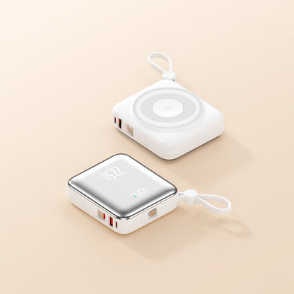 Portable Induction Power Bank | Wireless Charger with LED Display | Fast Charging for On-the-Go Use