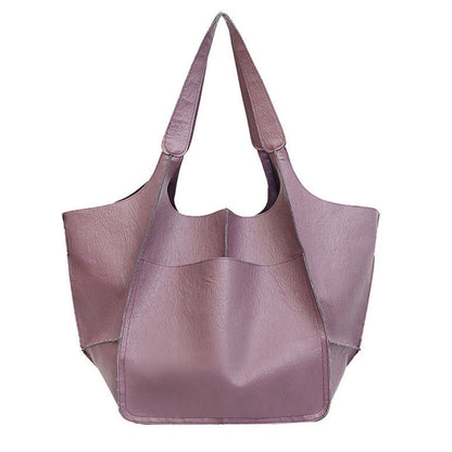 Vegan Leather Shoulder Bag – Lightweight Everyday Tote with Spacious Interior for Work, Travel & Shopping