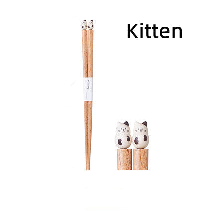 Animal-Themed Training Chopsticks for Kids Wooden Easy-Grip Learning Utensils for Toddlers Small Hands Mealtime Practice Shiba Inu Bunny Bea