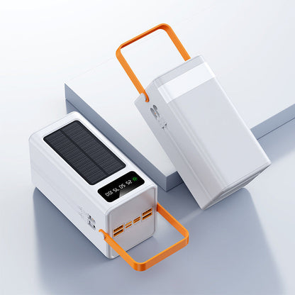 EcoCharge | Cargador solar portátil con pantalla LCD y carga rápida | Diseño duradero para aventuras al aire libre