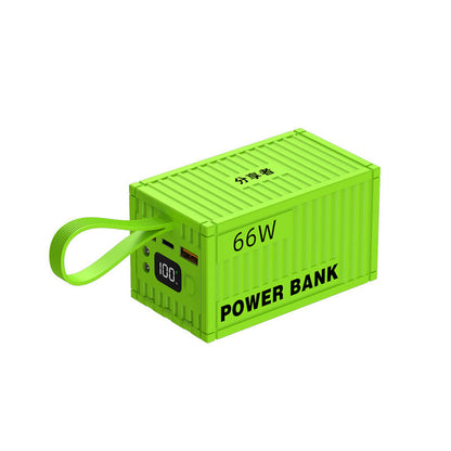 Batería portátil con carga rápida de 66W y diseño de contenedor único para mayor comodidad en movimiento