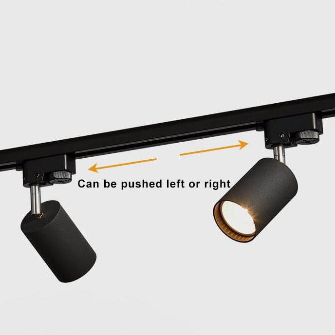 Adjustable LED Track Lighting 3-Head Directional Ceiling Spotlight Metal Rail Fixture for Kitchen Living Room Bedroom Modern Home