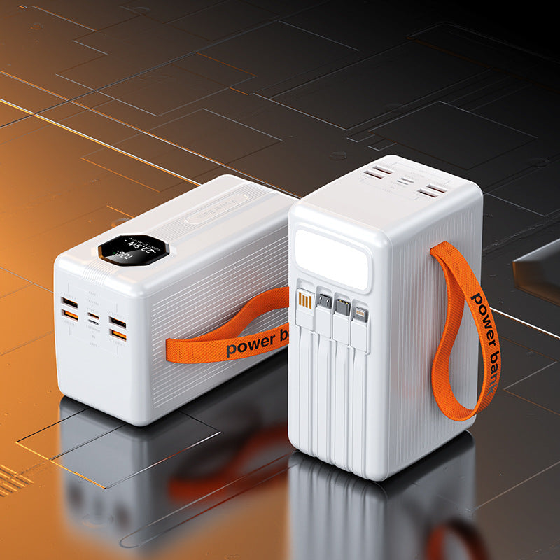 Cargador portátil | Power Bank con cables integrados y carga rápida | Diseño compacto para mayor comodidad en movimiento