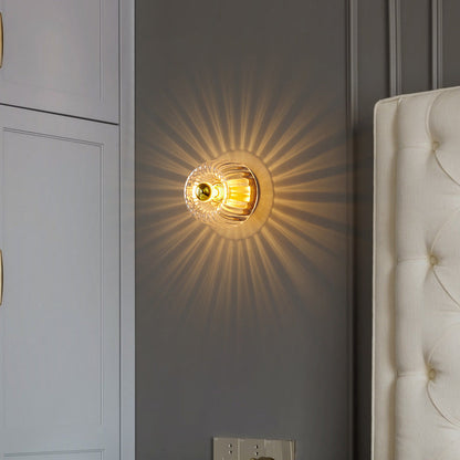 Hardwired Ceiling Light 6.3 Inch Gold Finish for Bedroom Living Room Hallway Bathroom Compact Wall Mount E14 E12 Base Compatible with LED In