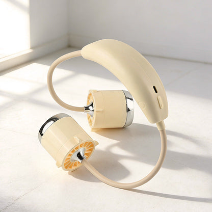 Ventilador de cuello recargable con velocidad ajustable: refrigeración portátil y silenciosa para viajes, deportes y actividades al aire libre