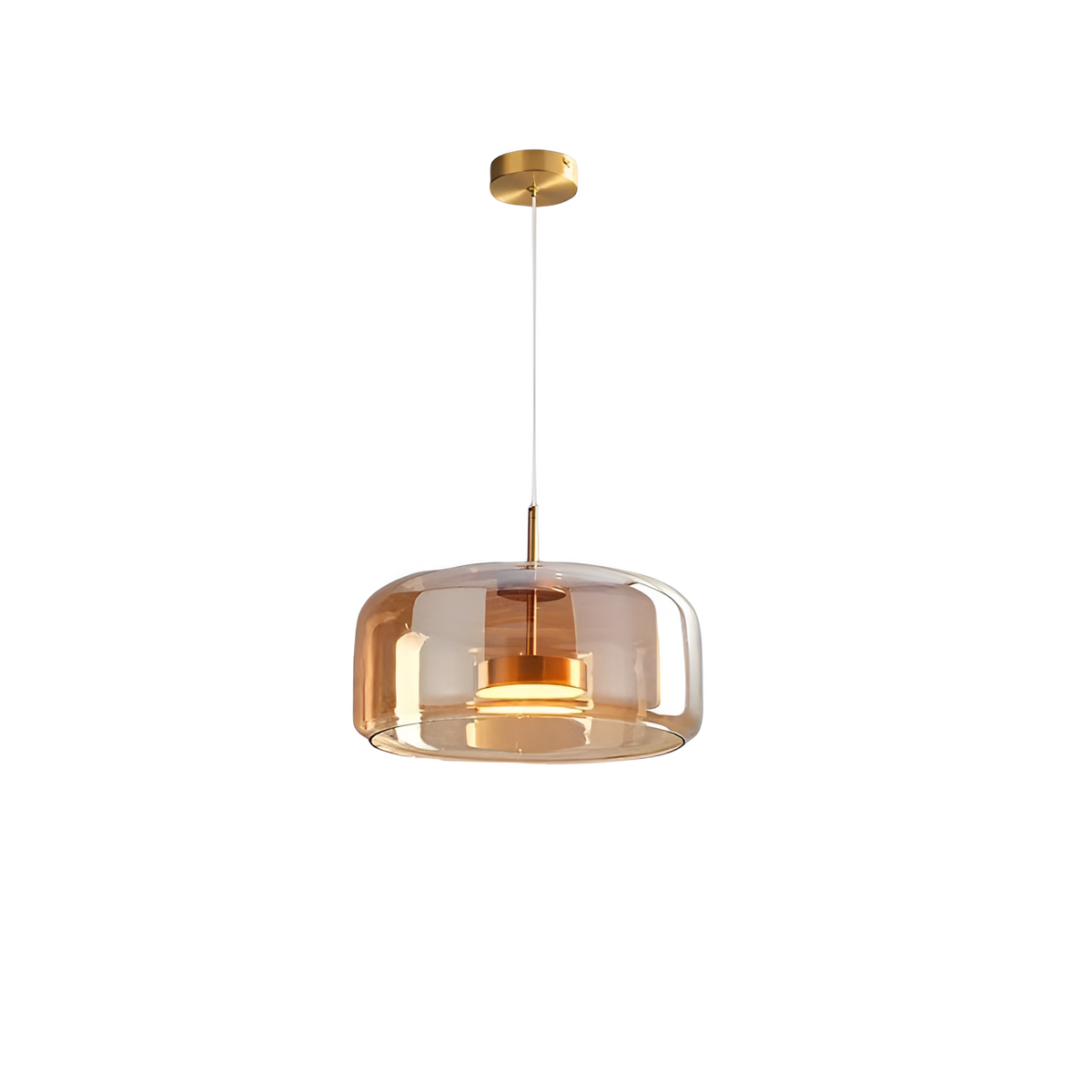 Glass Hanging Ceiling Fixture with Adjustable Cord for Dining Tables & Kitchen Islands | Color-Tunable LED Modern Farmhouse Style