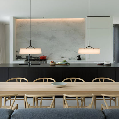 Lámpara de techo LED de metal con cable ajustable, 18 pulgadas de diámetro, para encimera de cocina y comedor