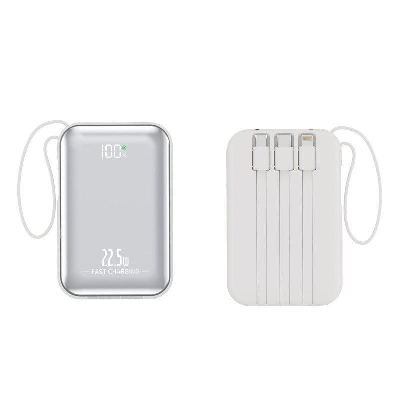 Ortekor Mejor Power Bank | El mejor cargador portátil con carga rápida y cables integrados | Batería portátil para iPhone, Samsung y Android