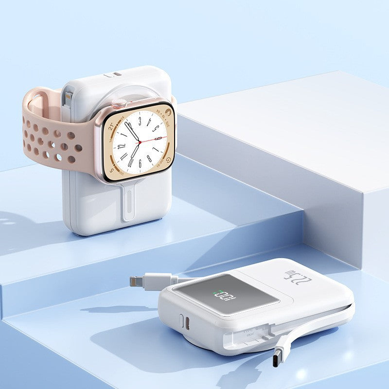 Portable Power Bank with Apple Watch Holder & Fast Charging