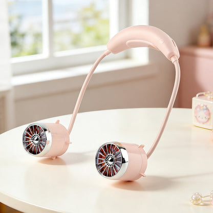 Ventilador de cuello recargable con velocidad ajustable: refrigeración portátil y silenciosa para viajes, deportes y actividades al aire libre