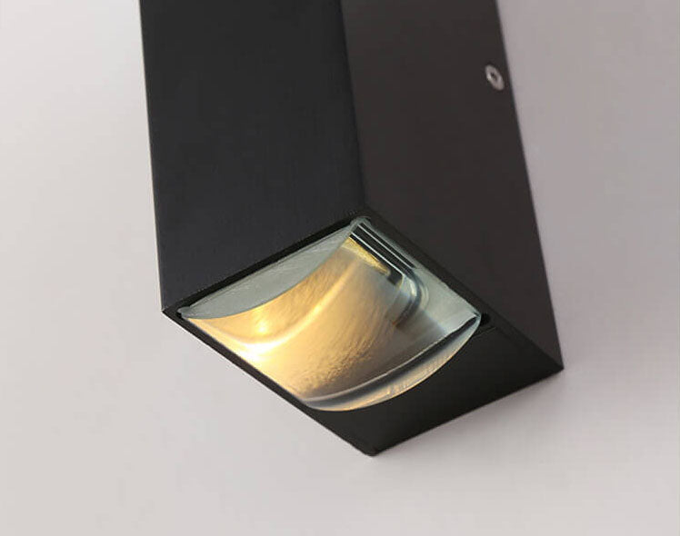 Dual-Beam Aluminum LED Wall Light for Indoor & Outdoor Use – Black Fixture with Warm, Cool, or Neutral Light