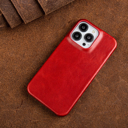 Premium Full-Grain Leather iPhone Case with MagSafe – Shock-Absorbent Protection for iPhone 11-17 Models