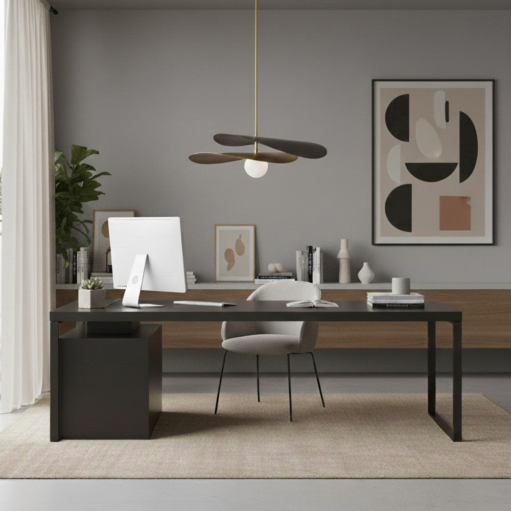 Glass & Metal Overhead Fixture 22 Inches Wide Adjustable Drop Height for Kitchen Island Dining Table Breakfast Nook Entryway Modern Mid-Cent
