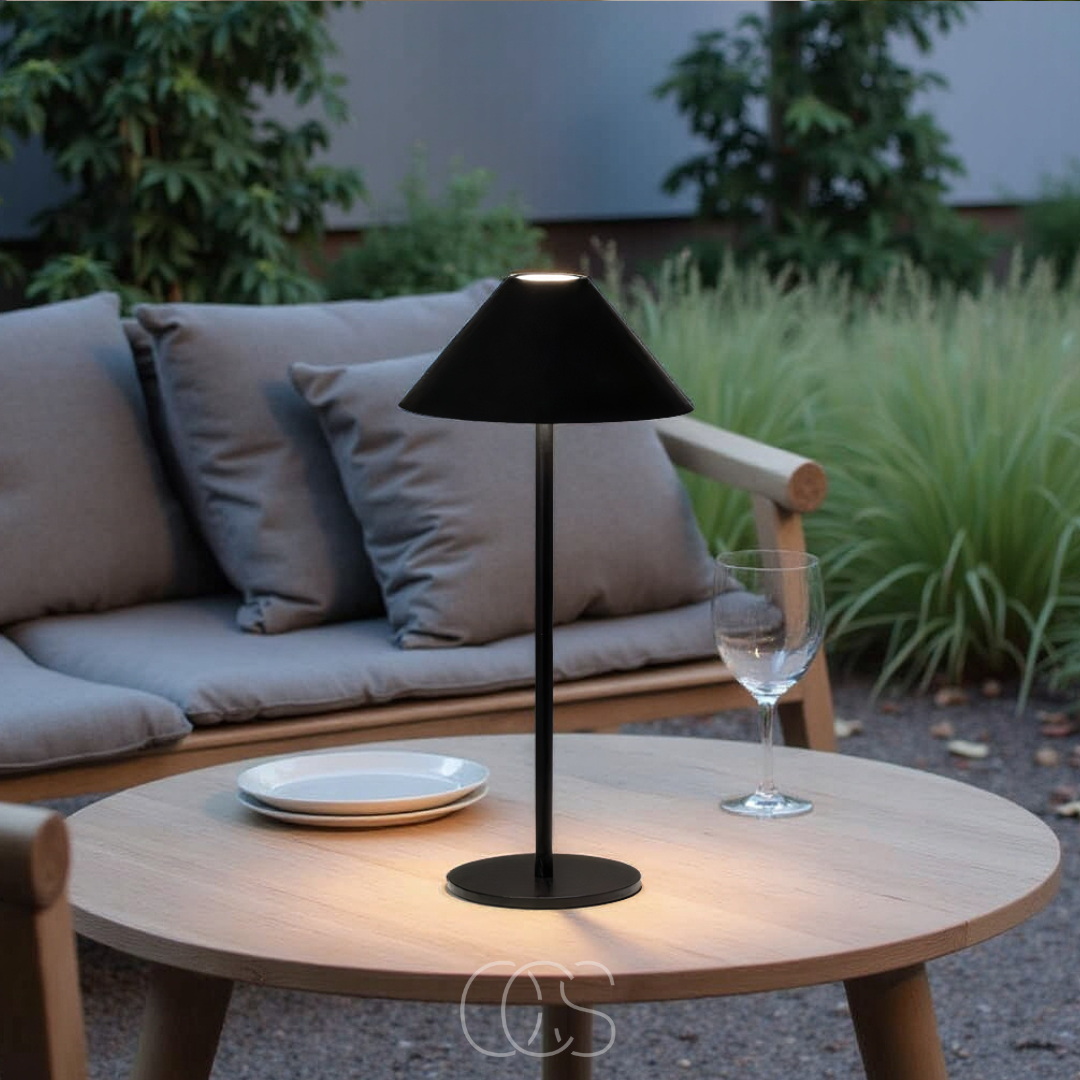 Cordless Touch-Dimming LED Lantern Table Lamp with Rechargeable Battery for Indoor & Outdoor Use