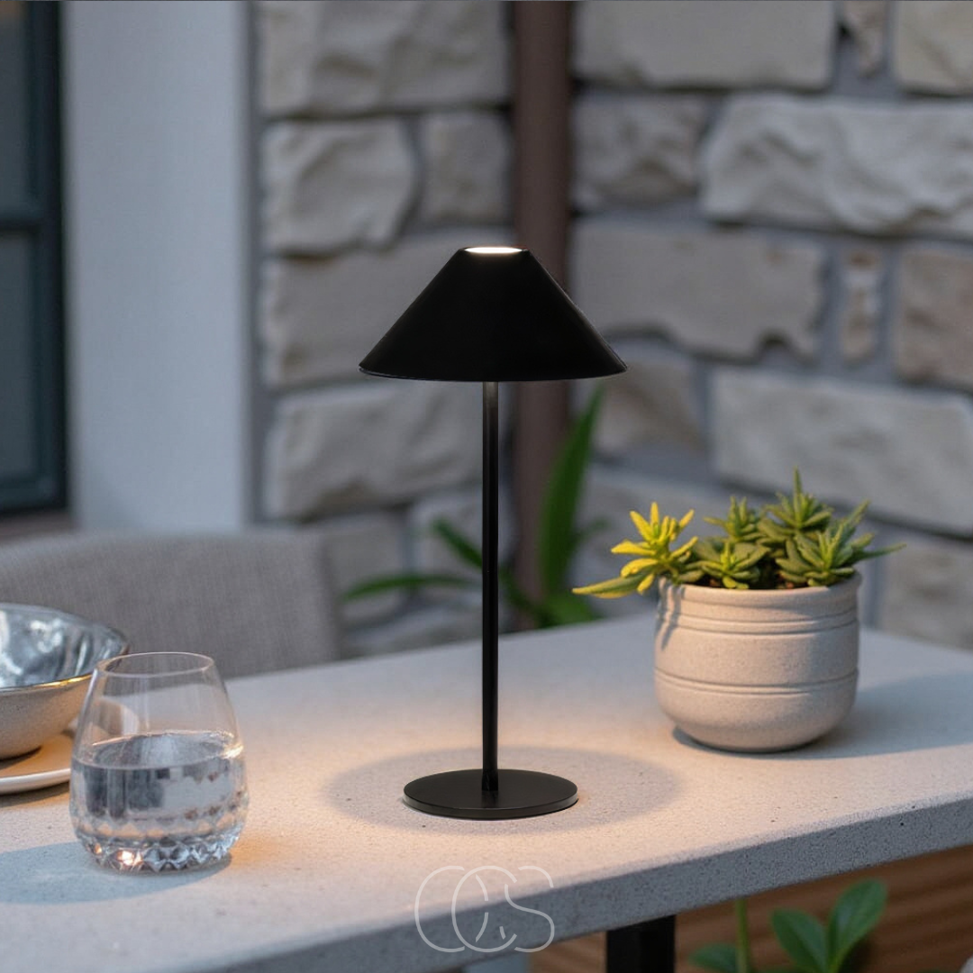 Cordless Touch-Dimming LED Lantern Table Lamp with Rechargeable Battery for Indoor & Outdoor Use