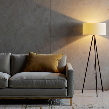 TIMBERLUME – Tripod Floor Lamp for Soft and Inviting Illumination