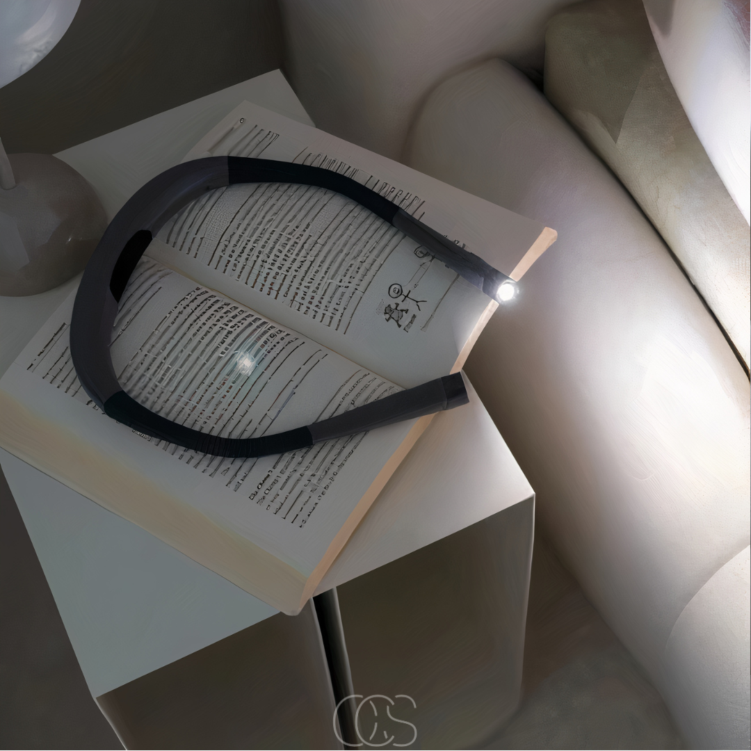 Luz de lectura LED recargable para el cuello: manos libres, ajustable y regulable para lectura, manualidades y viajes