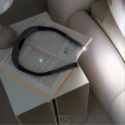 Luz de lectura LED recargable para el cuello: manos libres, ajustable y regulable para lectura, manualidades y viajes