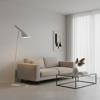 Adjustable Arc Floor Lamp with Tilting Shade – Modern Nordic Reading Light for Living Room, Bedroom & Office