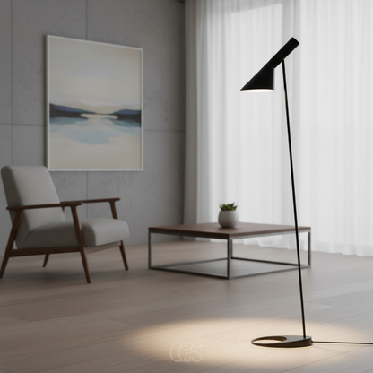 Adjustable Arc Floor Lamp with Tilting Shade – Modern Nordic Reading Light for Living Room, Bedroom & Office