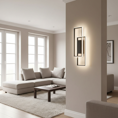 Modern Linear LED Wall Sconce with Three Adjustable Color Temperatures - Minimalist Aluminum Fixture for Hallway Bedroom Living Room
