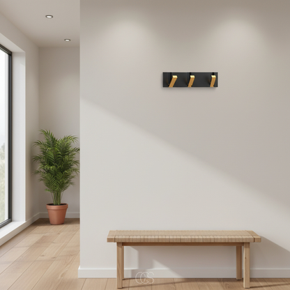 Wall-Mounted Folding Coat Hooks - Space-Saving Minimalist Rack for Entryway, Bedroom & Bath