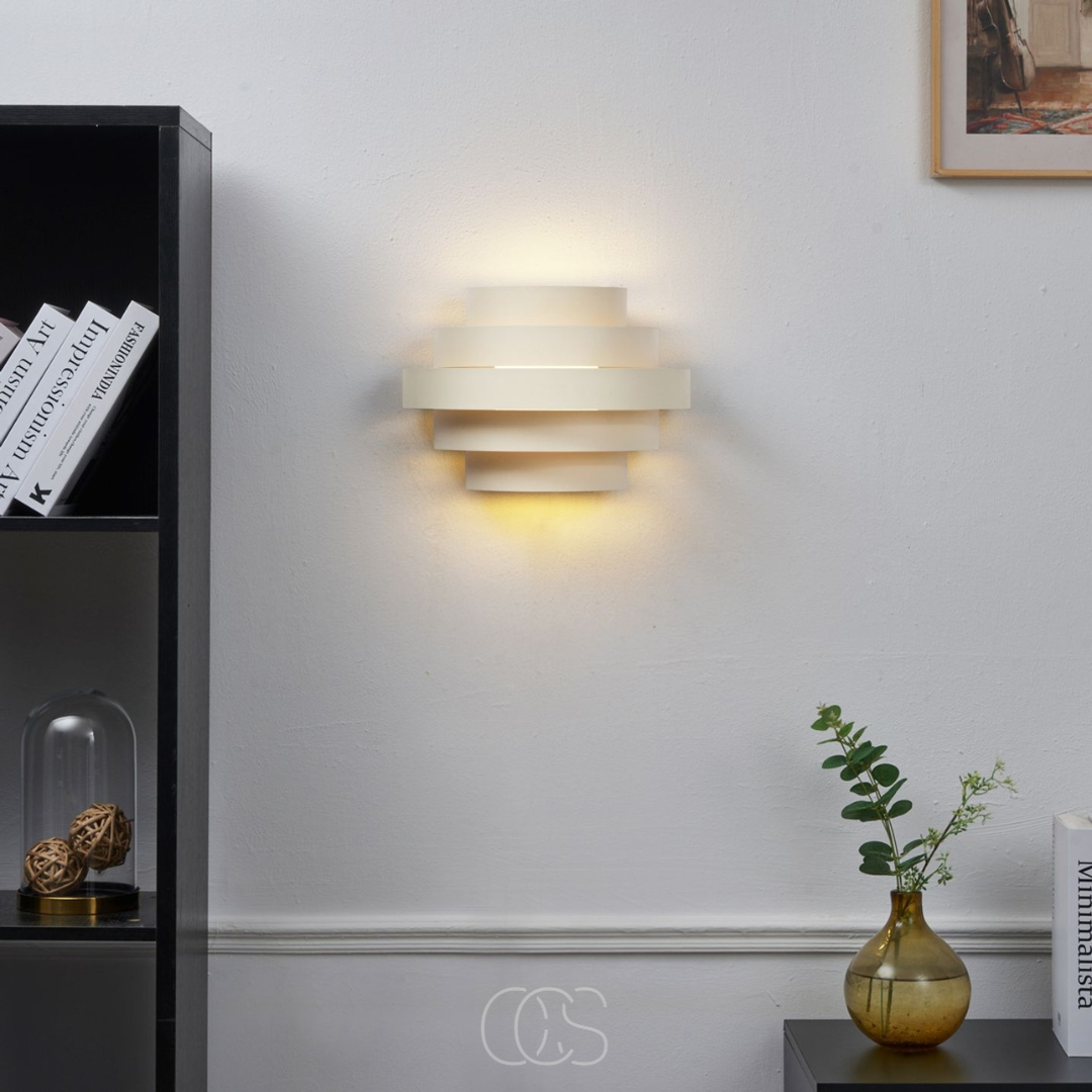 Modern LED Wall Sconce with 3-Level Dimming & Warm White Light for Bedroom, Living Room, Hallway