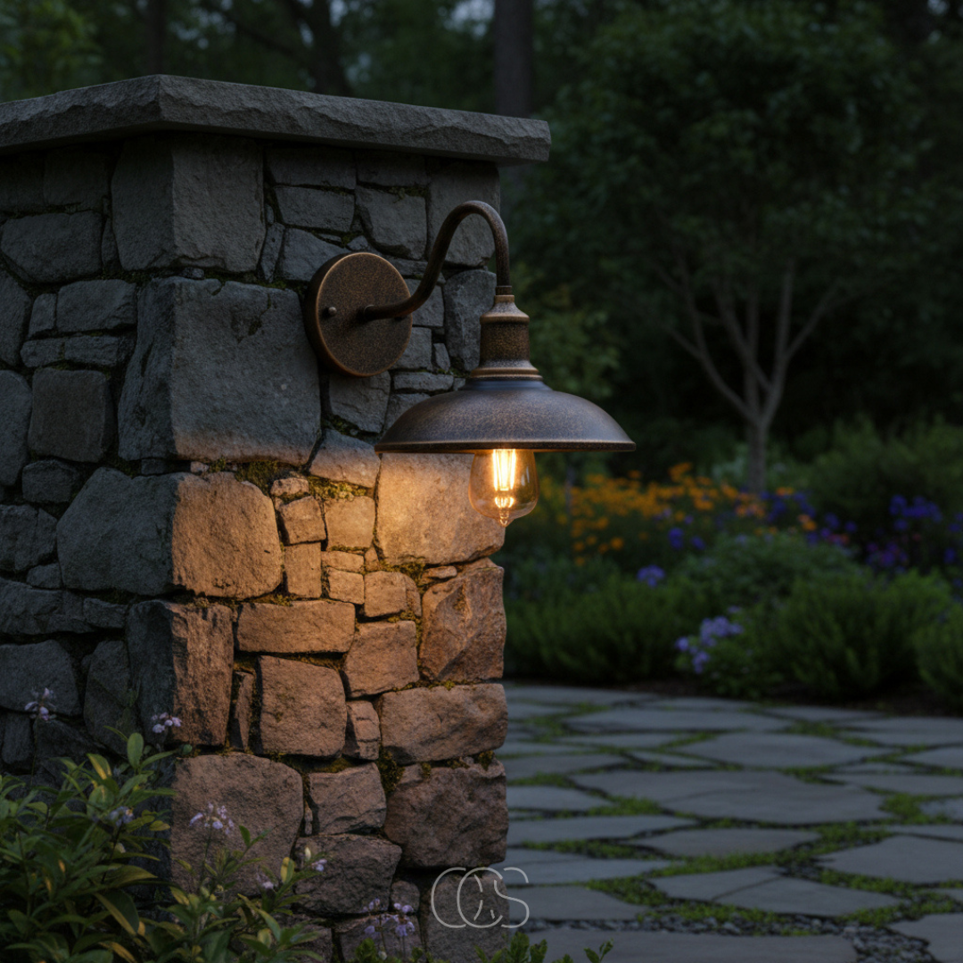 Vintage Bronze Outdoor Wall Sconce Light with E27 Socket for Porch & Patio – Weather Resistant Metal Lantern for Entryway Front Door Garden