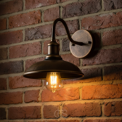 Vintage Bronze Outdoor Wall Sconce Light with E27 Socket for Porch & Patio – Weather Resistant Metal Lantern for Entryway Front Door Garden