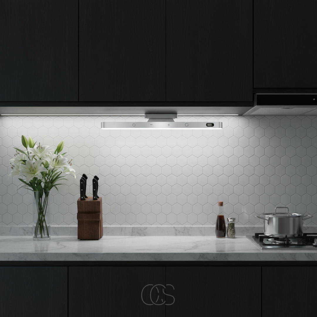 Rechargeable Magnetic LED Under Cabinet Light with Remote Control - Wireless Battery Powered Bar Light for Kitchen, Closet, Hallway & Stairs