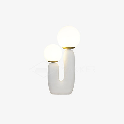 Contemporary G9 Bedside Lamp with Glass Shade 10 in Diameter Sculpted Polymer Desktop Lighting for Home Office Bedroom Nightstand Reading