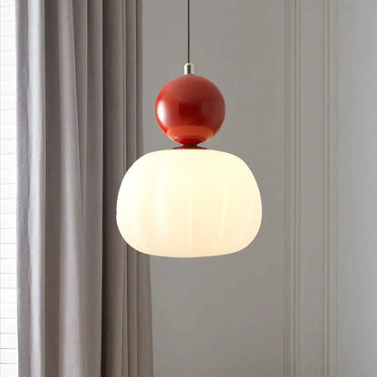 Opaline | Pendant Light with Polished Sphere & Fluted Shade | Stylish Illumination for Modern Spaces
