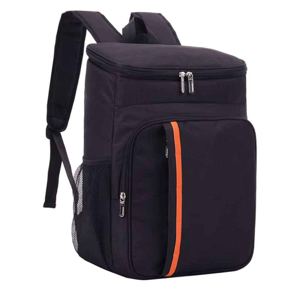 Insulated Backpack Cooler 30L Gray Leak-Proof Food Beverage Storage Padded Shoulder Straps Outdoor Hiking Fishing Camping Beach Picnic Day T