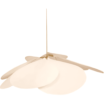 Fabric Flower Pendant Light with Adjustable Height in Brown, Coffee, Beige & Khaki – Soft Ambient Hanging Lamp for Bedrooms Dining Areas Liv