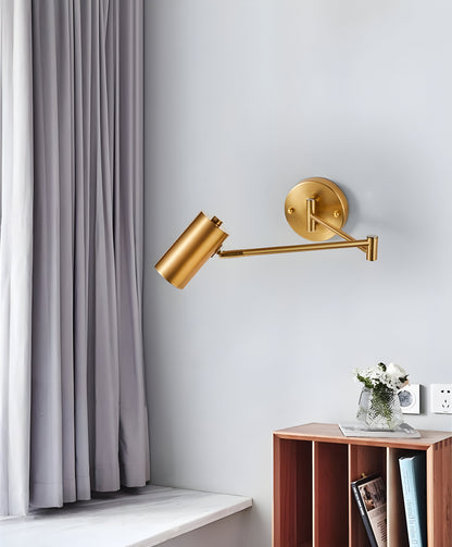Swing Arm Reading Sconce Metal Black 10 inch Articulating Wall Light for Bedroom Nightstand Task Lighting Directional
