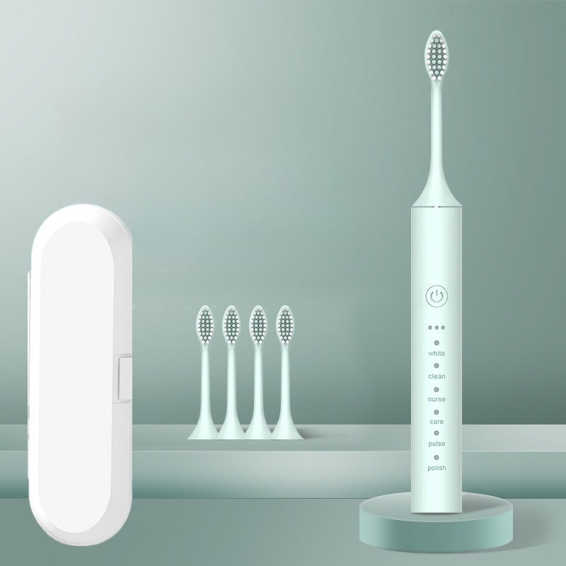 Esenciales para el cuidado bucal | Cepillo de dientes eléctrico recargable con cabezales intercambiables | Limpieza profunda para unas encías saludables