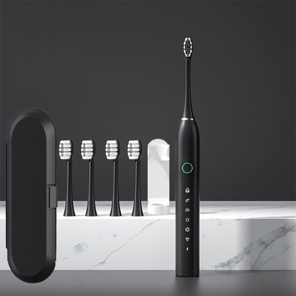 Esenciales para el cuidado bucal | Cepillo de dientes eléctrico recargable con cabezales intercambiables | Limpieza profunda para unas encías saludables