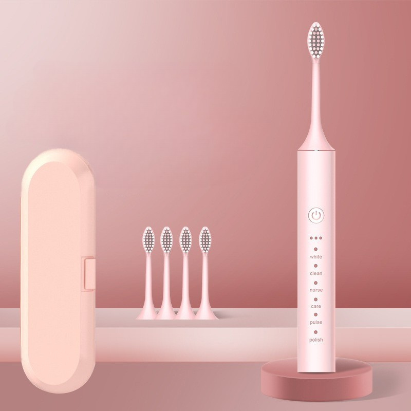 Esenciales para el cuidado bucal | Cepillo de dientes eléctrico recargable con cabezales intercambiables | Limpieza profunda para unas encías saludables