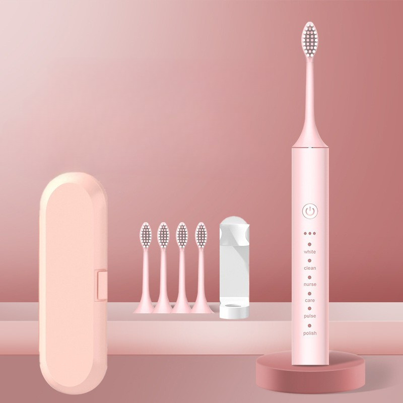 Esenciales para el cuidado bucal | Cepillo de dientes eléctrico recargable con cabezales intercambiables | Limpieza profunda para unas encías saludables