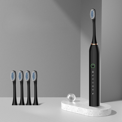 Esenciales para el cuidado bucal | Cepillo de dientes eléctrico recargable con cabezales intercambiables | Limpieza profunda para unas encías saludables