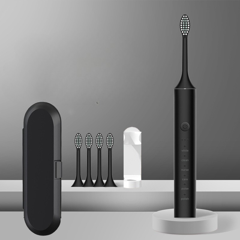 Esenciales para el cuidado bucal | Cepillo de dientes eléctrico recargable con cabezales intercambiables | Limpieza profunda para unas encías saludables