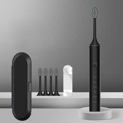 Esenciales para el cuidado bucal | Cepillo de dientes eléctrico recargable con cabezales intercambiables | Limpieza profunda para unas encías saludables